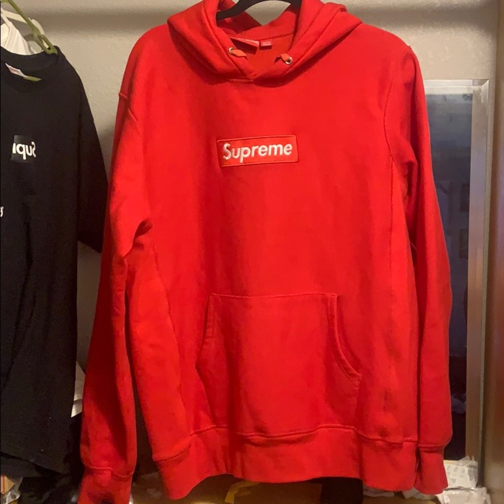 Supreme Red Box Logo Hoodie